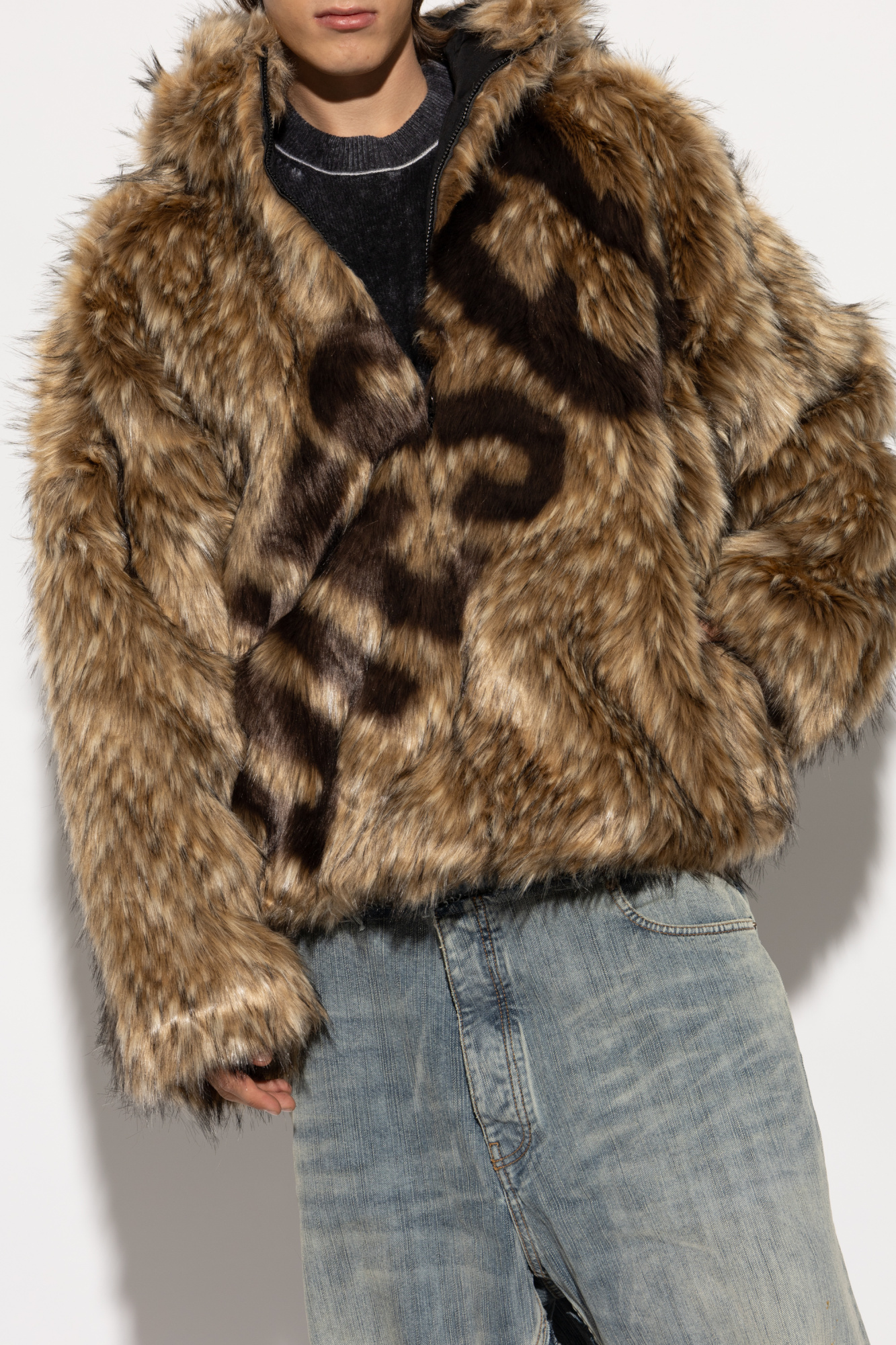 Diesel faux fur coat hotsell